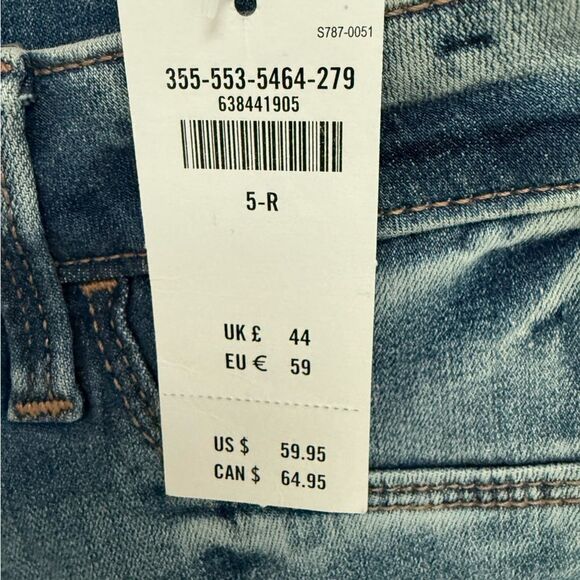 Hollister High-Rise Crop Jeans Women’s Size 27 L26 Blue Distressed Denim NWT - Picture 4 of 10